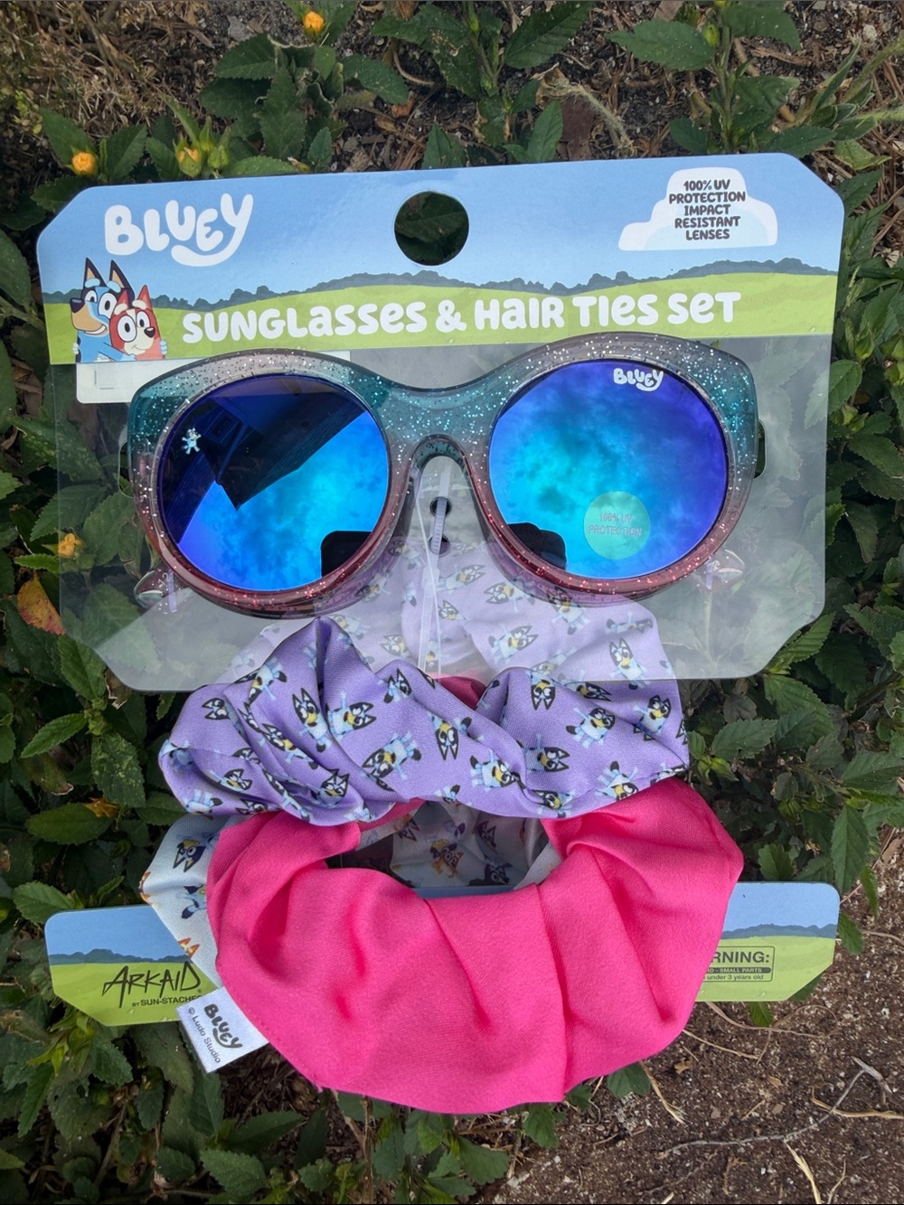BLUEY Glitter Ombre Sunglasses SET. NEW
